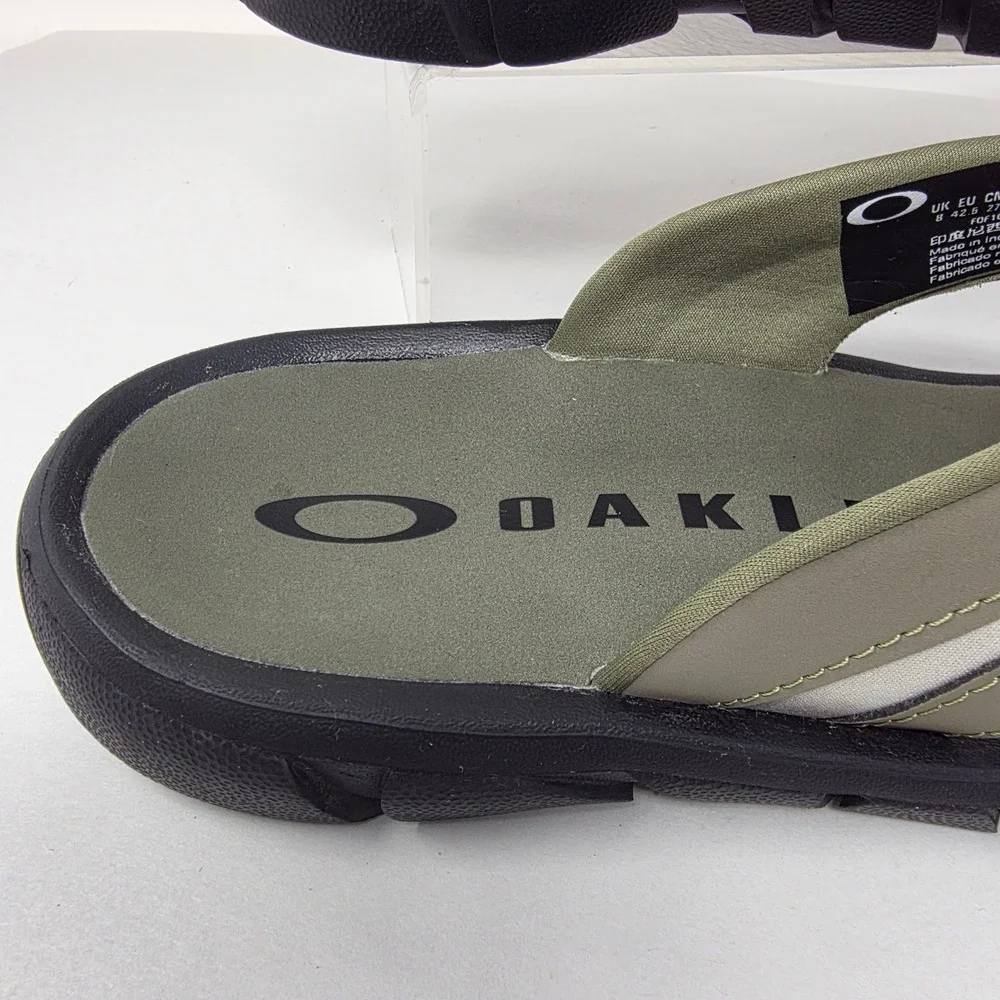 Oakley Operative 2.0 Sandals Mens 9 Flip Flops Olive Green Gray FOF100418 EX